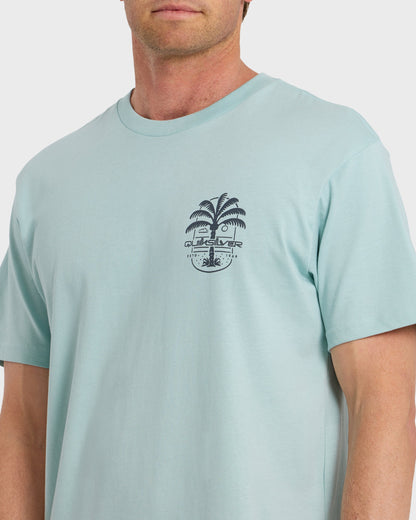 Uno Palm Short Sleeve T-Shirt - Blue Haze