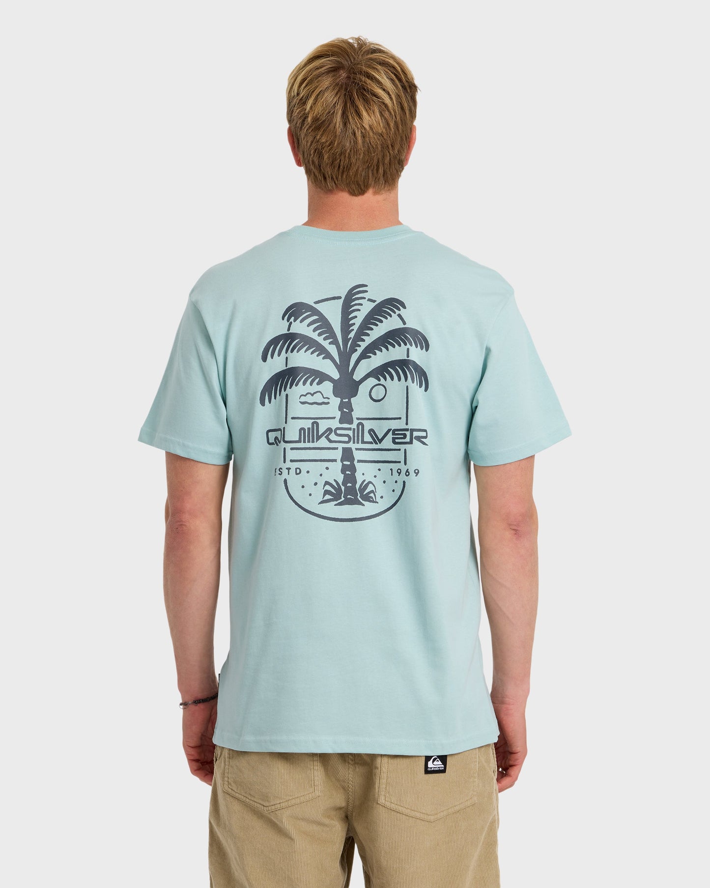Uno Palm Short Sleeve T-Shirt - Blue Haze