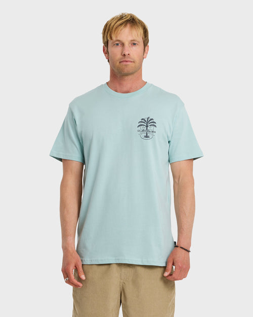 Uno Palm Short Sleeve T-Shirt - Blue Haze