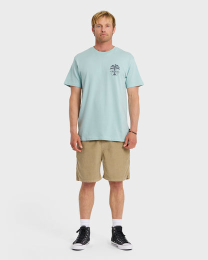 Uno Palm Short Sleeve T-Shirt - Blue Haze
