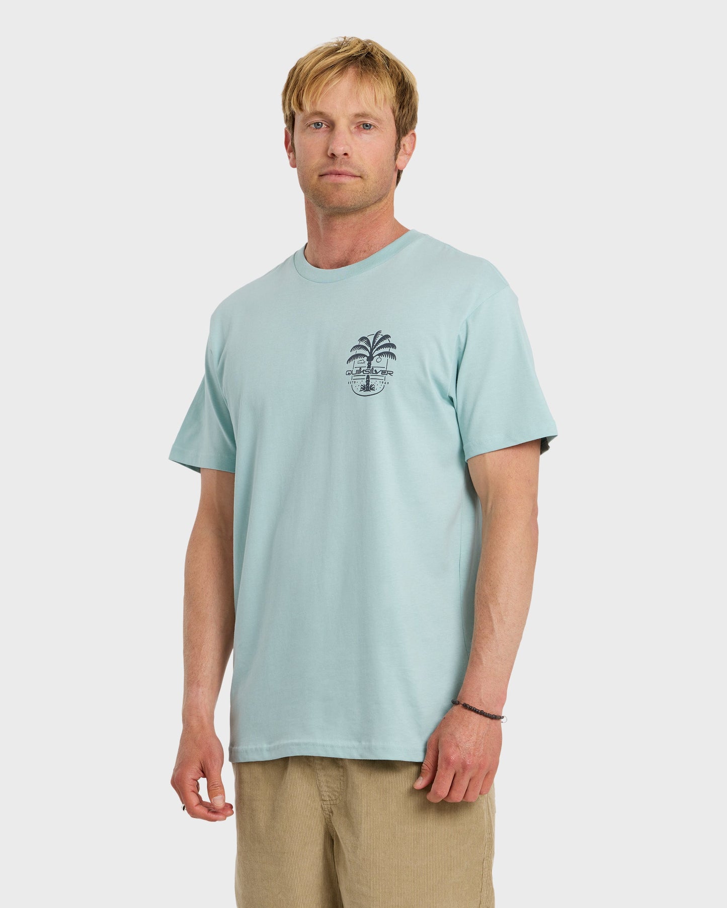 Uno Palm Short Sleeve T-Shirt - Blue Haze