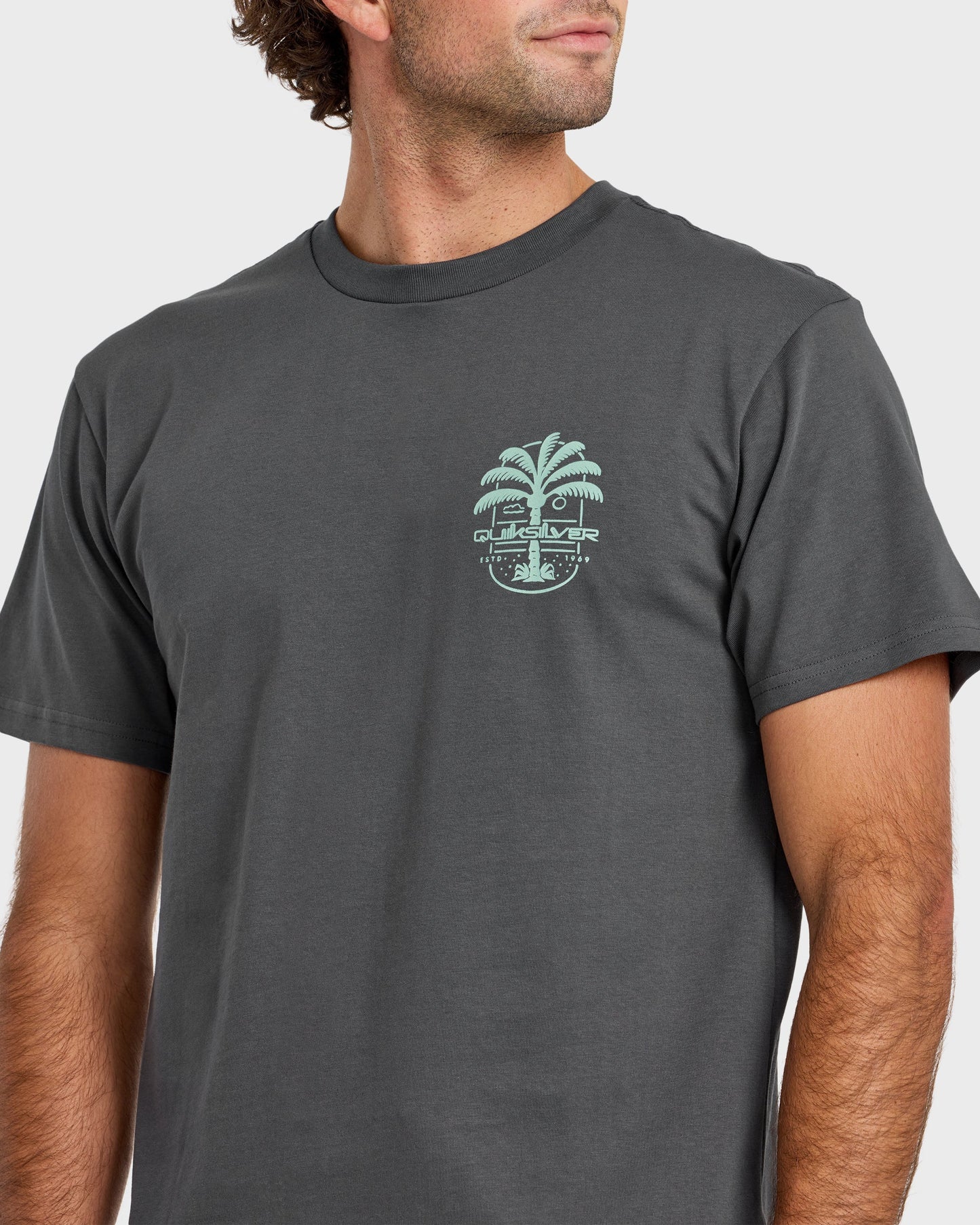 Uno Palm Short Sleeve T-Shirt - Iron Gate