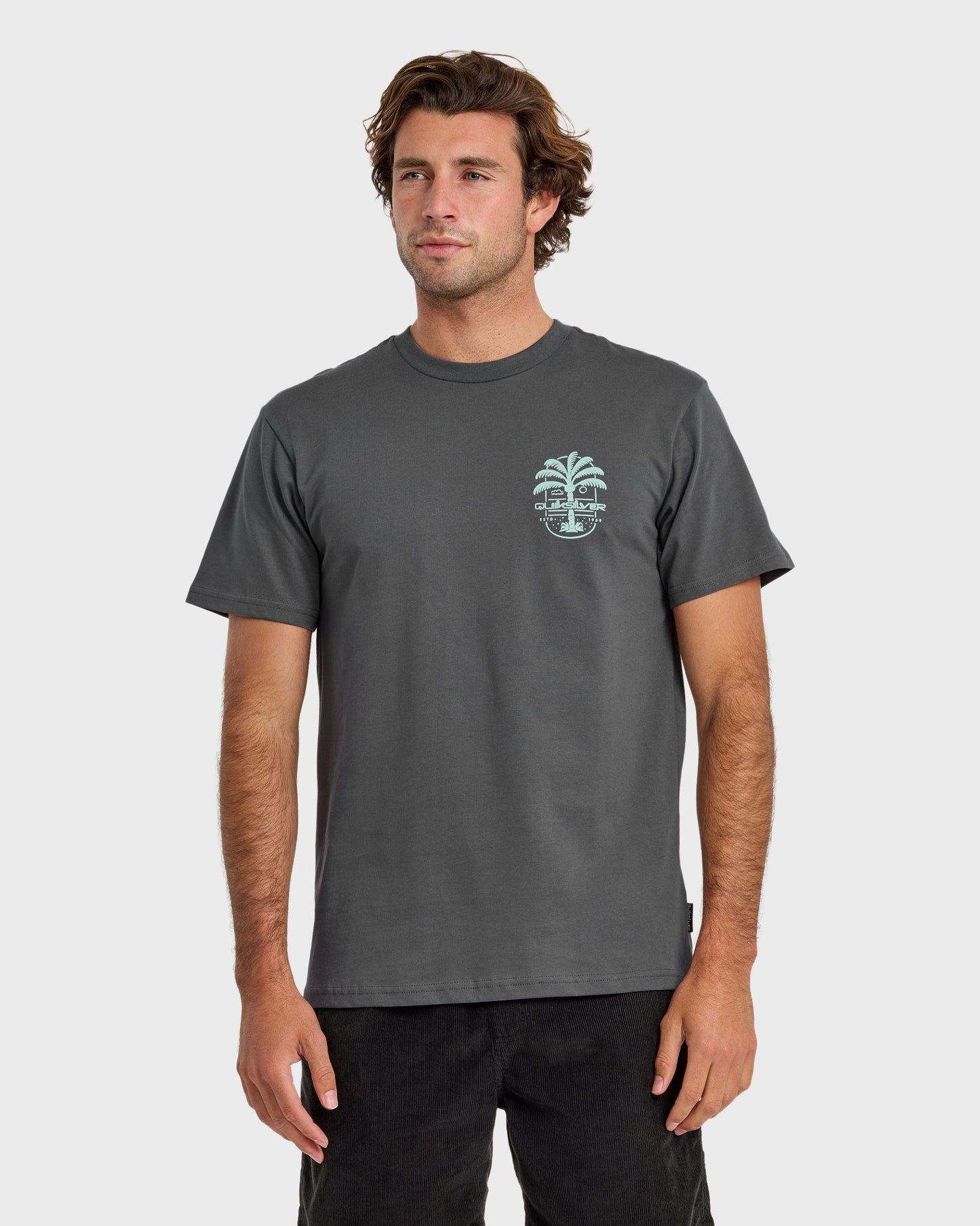 Uno Palm Short Sleeve T-Shirt - Iron Gate