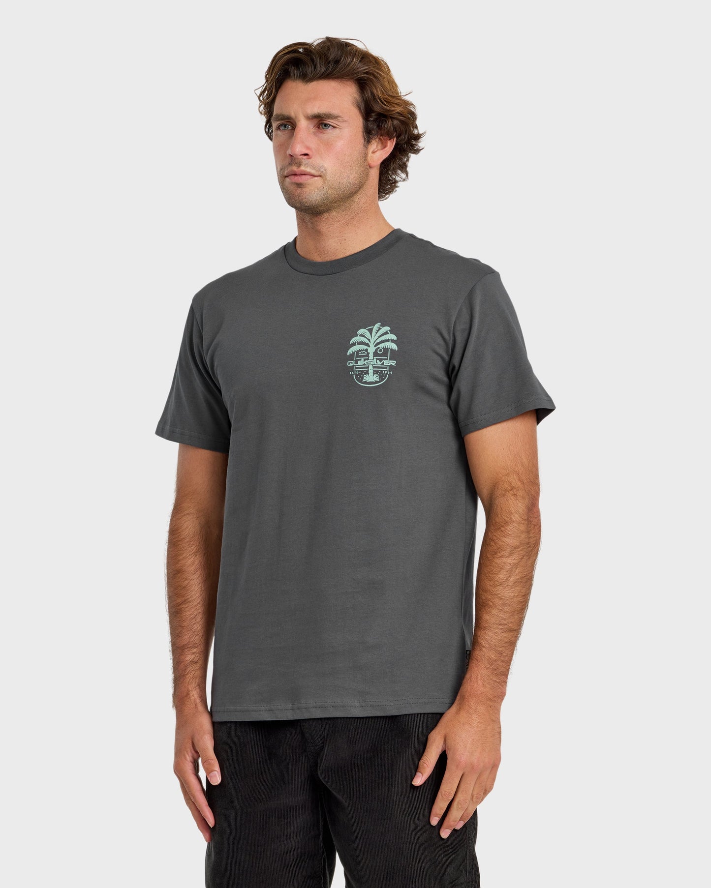 Uno Palm Short Sleeve T-Shirt - Iron Gate