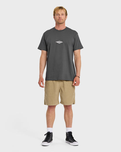 Work Ship Embroidered Short Sleeve T-Shirt - Iron Gate