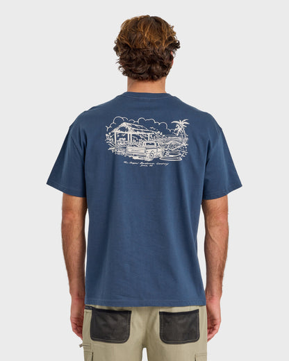 Get Out There Originals Oversized Short Sleeve T-Shirt - Dark Denim