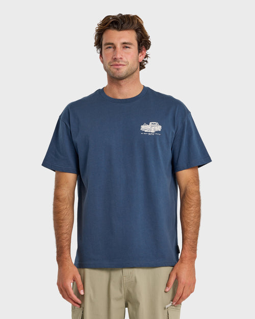 Get Out There Originals Oversized Short Sleeve T-Shirt - Dark Denim