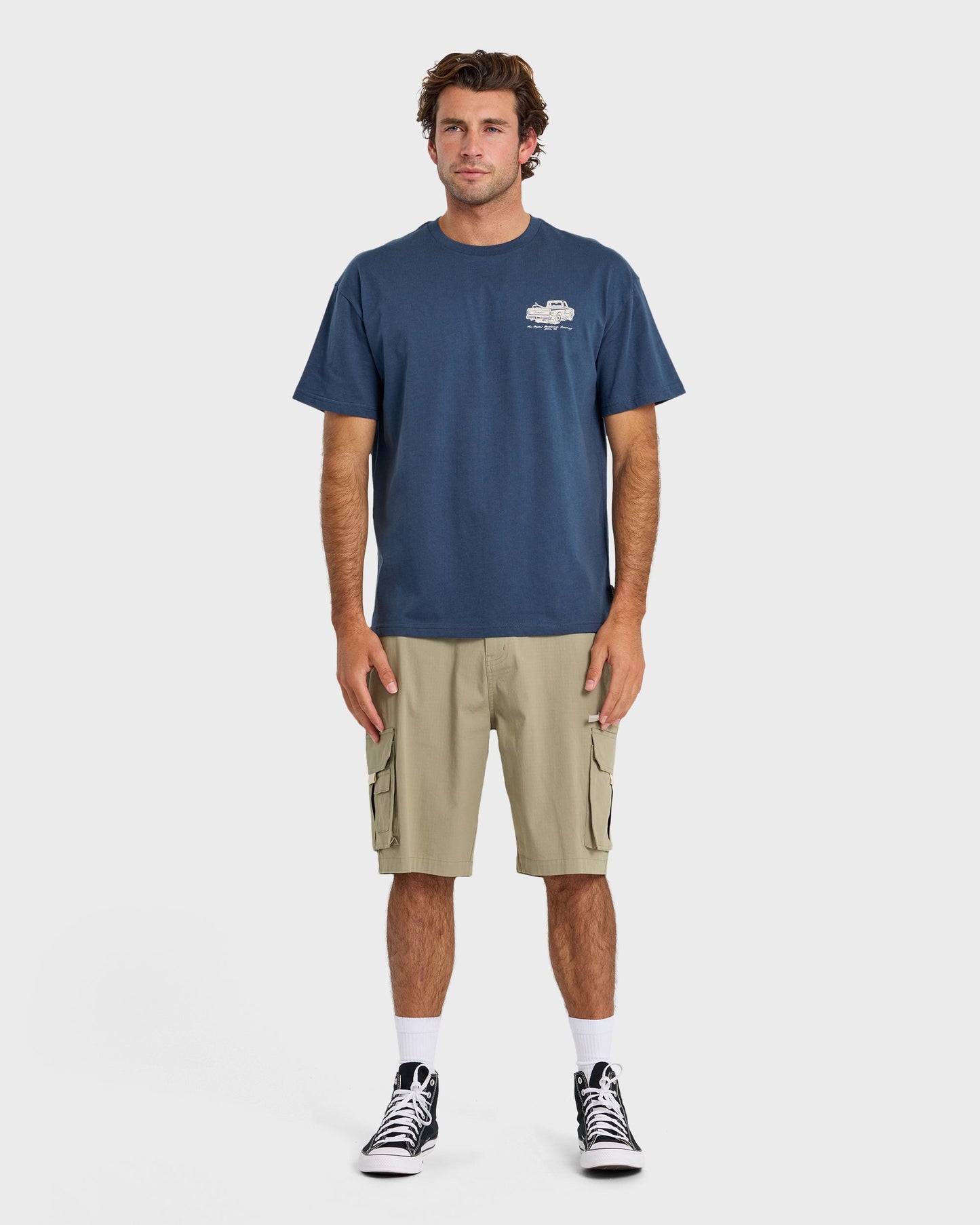 Get Out There Originals Oversized Short Sleeve T-Shirt - Dark Denim