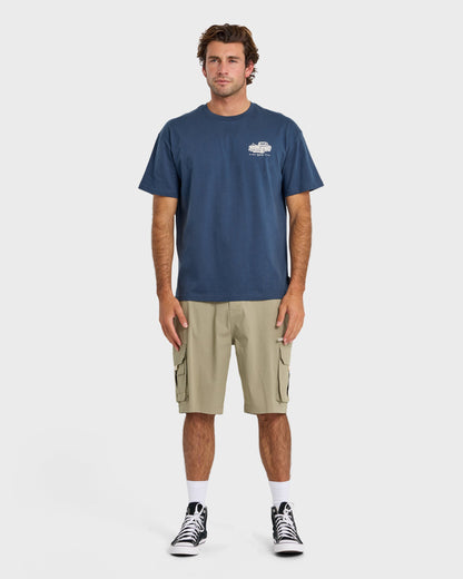Get Out There Originals Oversized Short Sleeve T-Shirt - Dark Denim