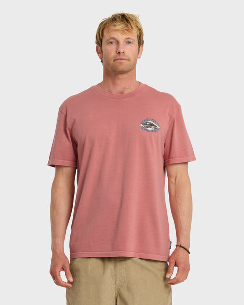 Foil Stamp Pigment-Dyed Short Sleeve T-Shirt - Desert Sand