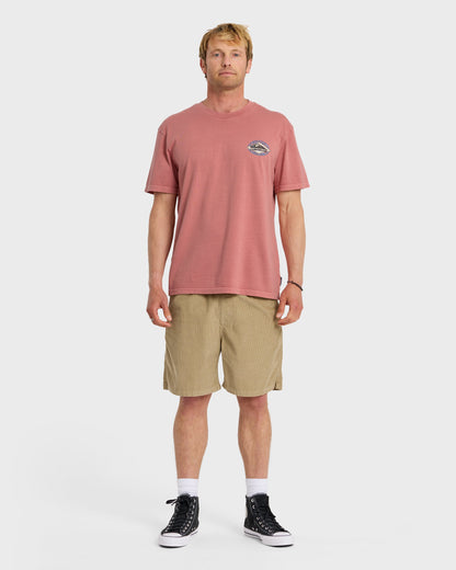 Foil Stamp Pigment-Dyed Short Sleeve T-Shirt - Desert Sand