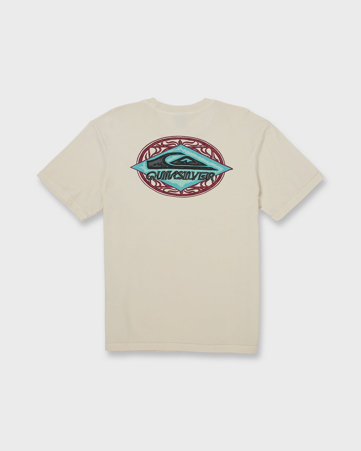 Foil Stamp Pigment-Dyed Short Sleeve T-Shirt - Silver Birch