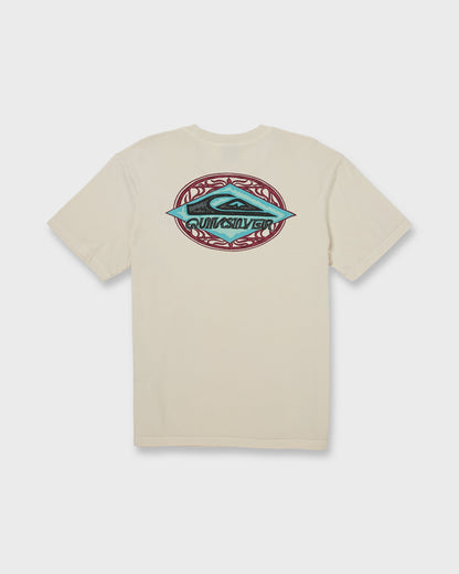 Foil Stamp Pigment-Dyed Short Sleeve T-Shirt - Silver Birch