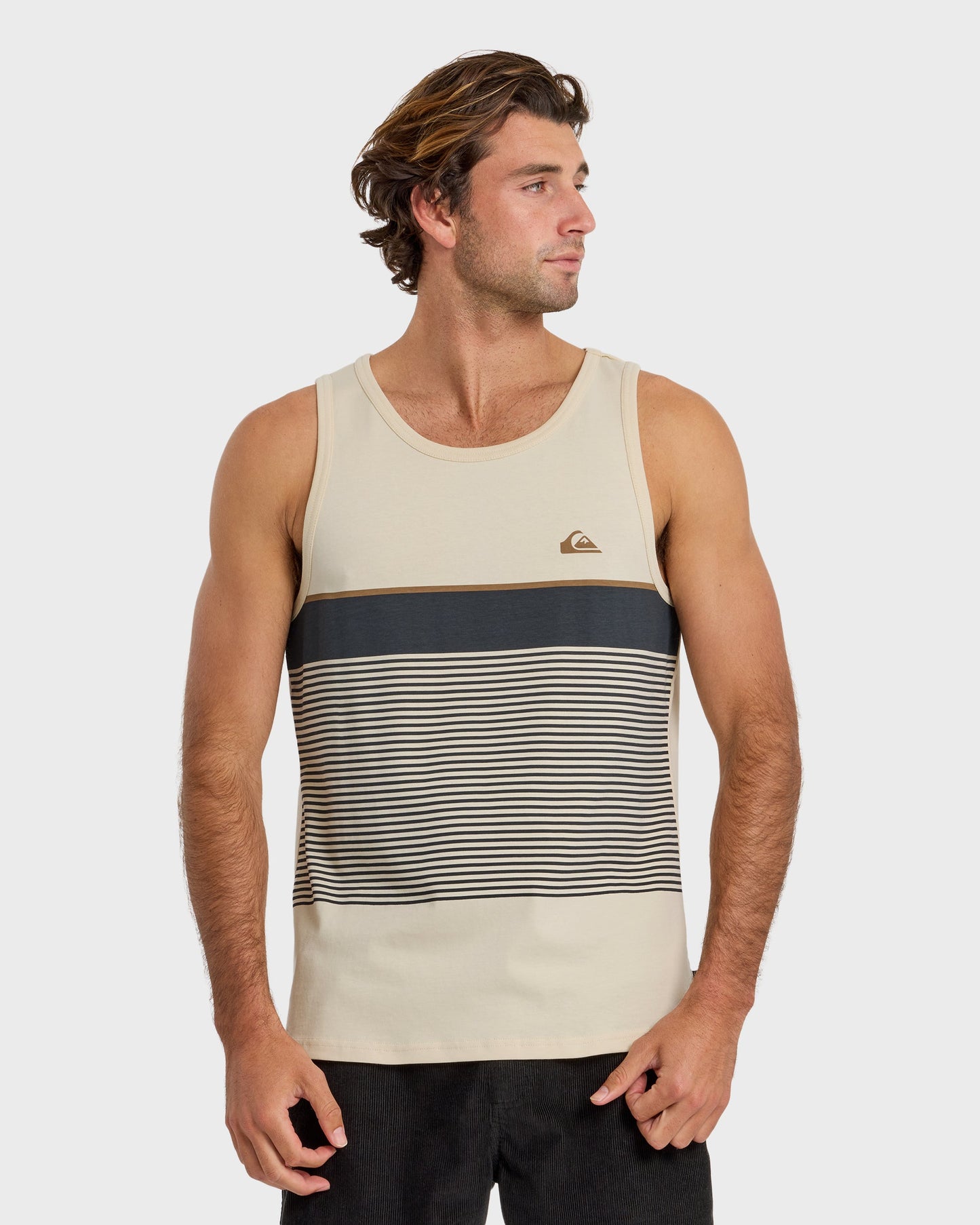Tijuana Striped Tank - Bone White