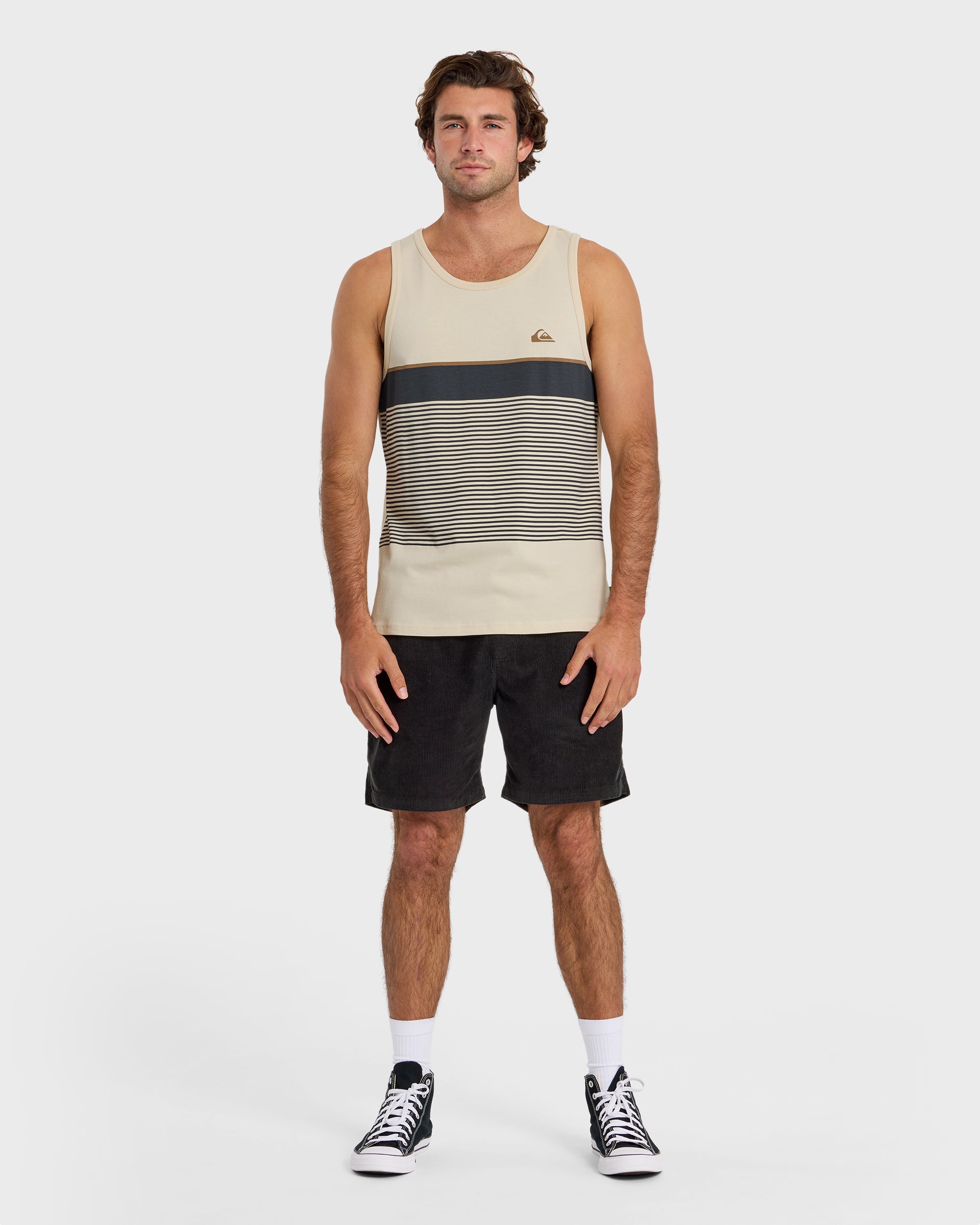 Tijuana Striped Tank - Bone White