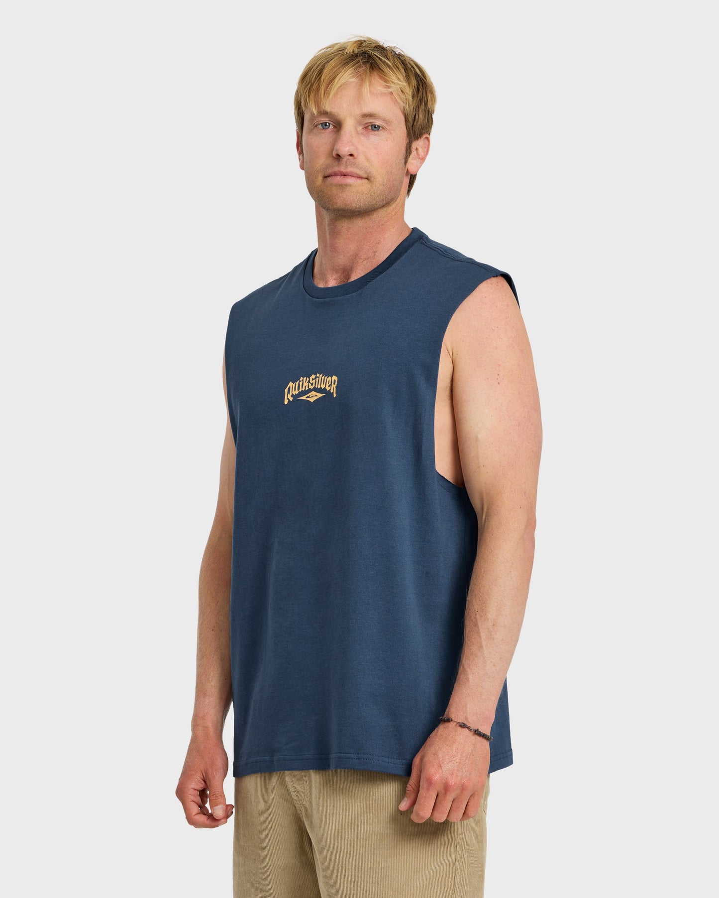 Diamond Arch Oversized Tank - Dark Denim