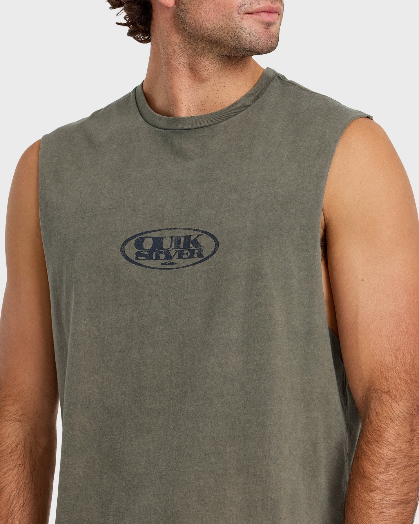Blends Oversized Acid Wash Tank Top - Grape Leaf