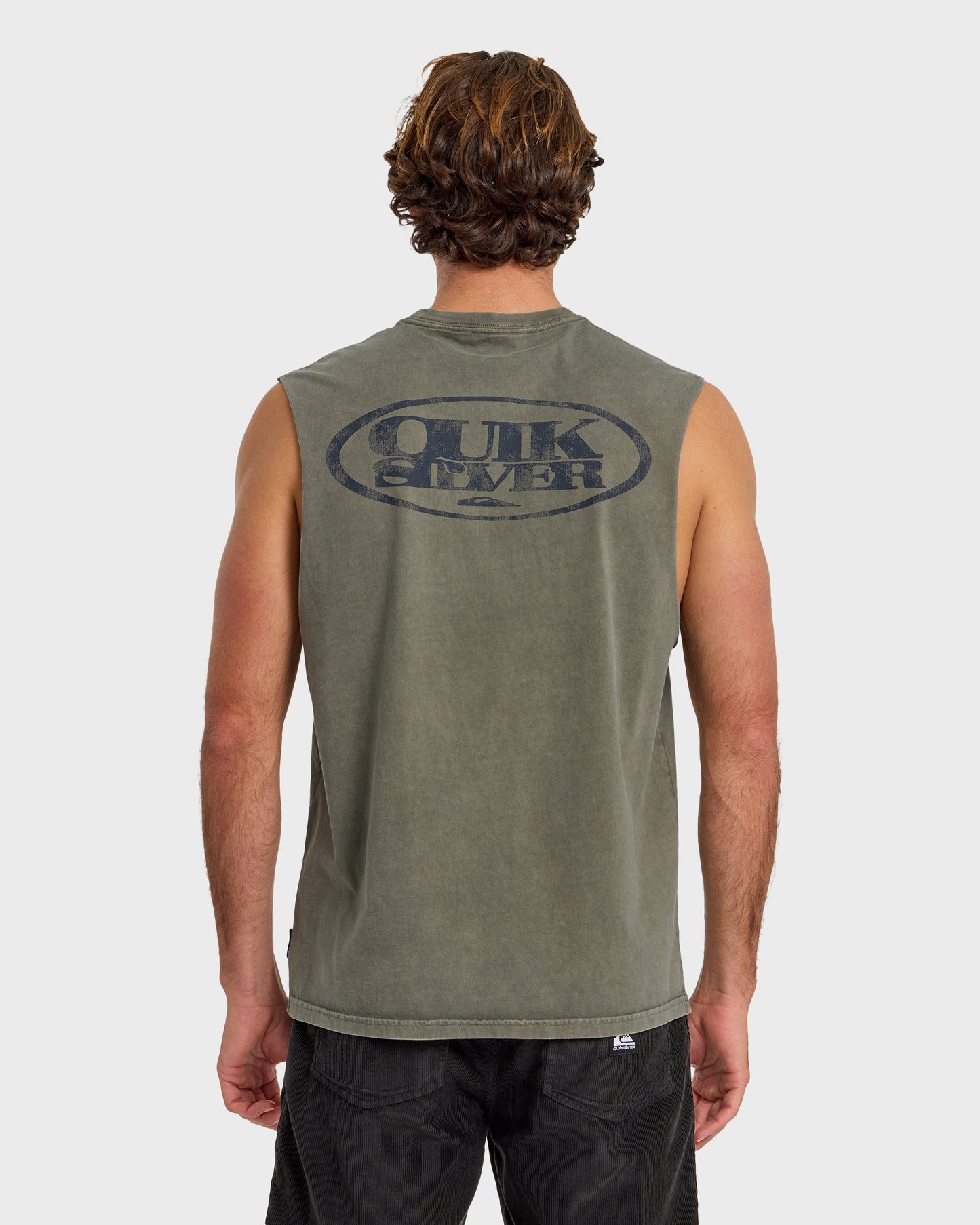 Blends Oversized Acid Wash Tank Top - Grape Leaf