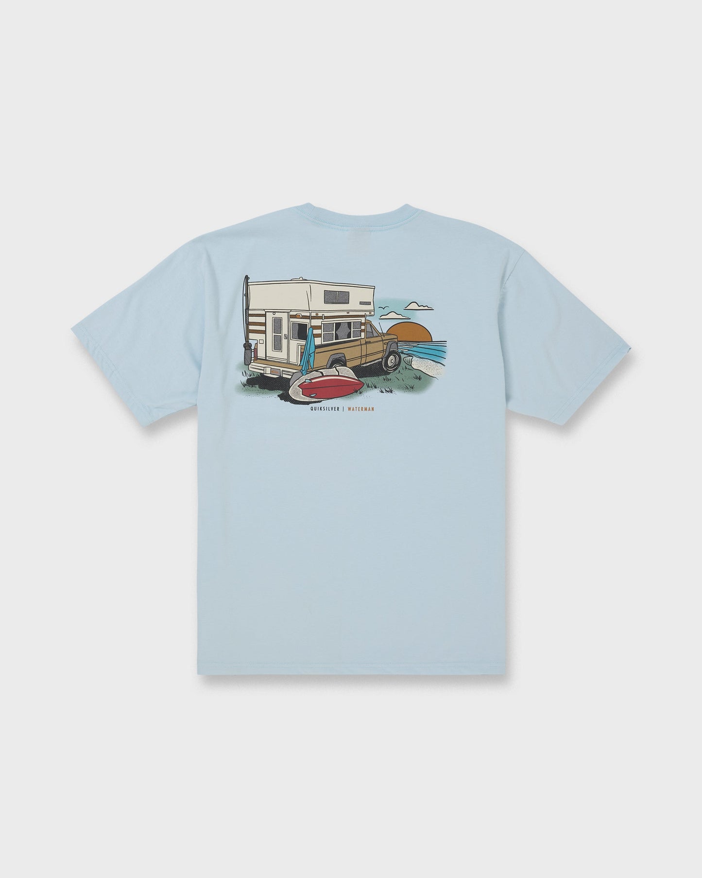 Waterman Off The Grid Sueded Short Sleeve T-Shirt - Skyway