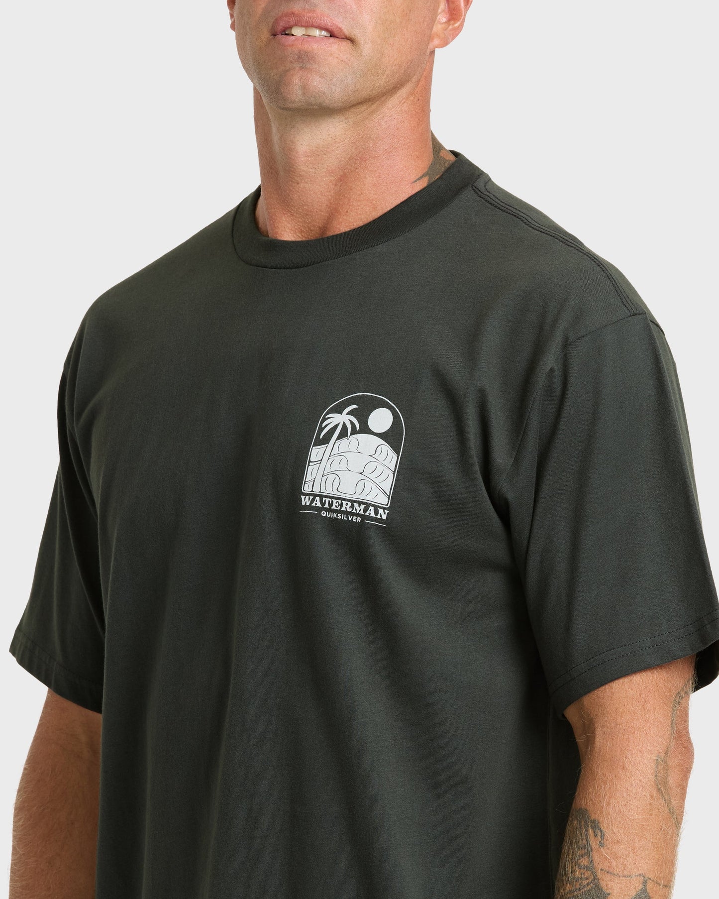 Waterman Out The Back Sueded T-Shirt - Phantom