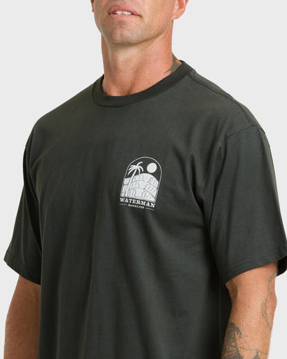 Waterman Out The Back Sueded T-Shirt - Phantom