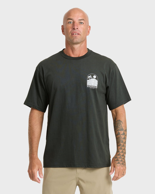 Waterman Out The Back Sueded T-Shirt - Phantom