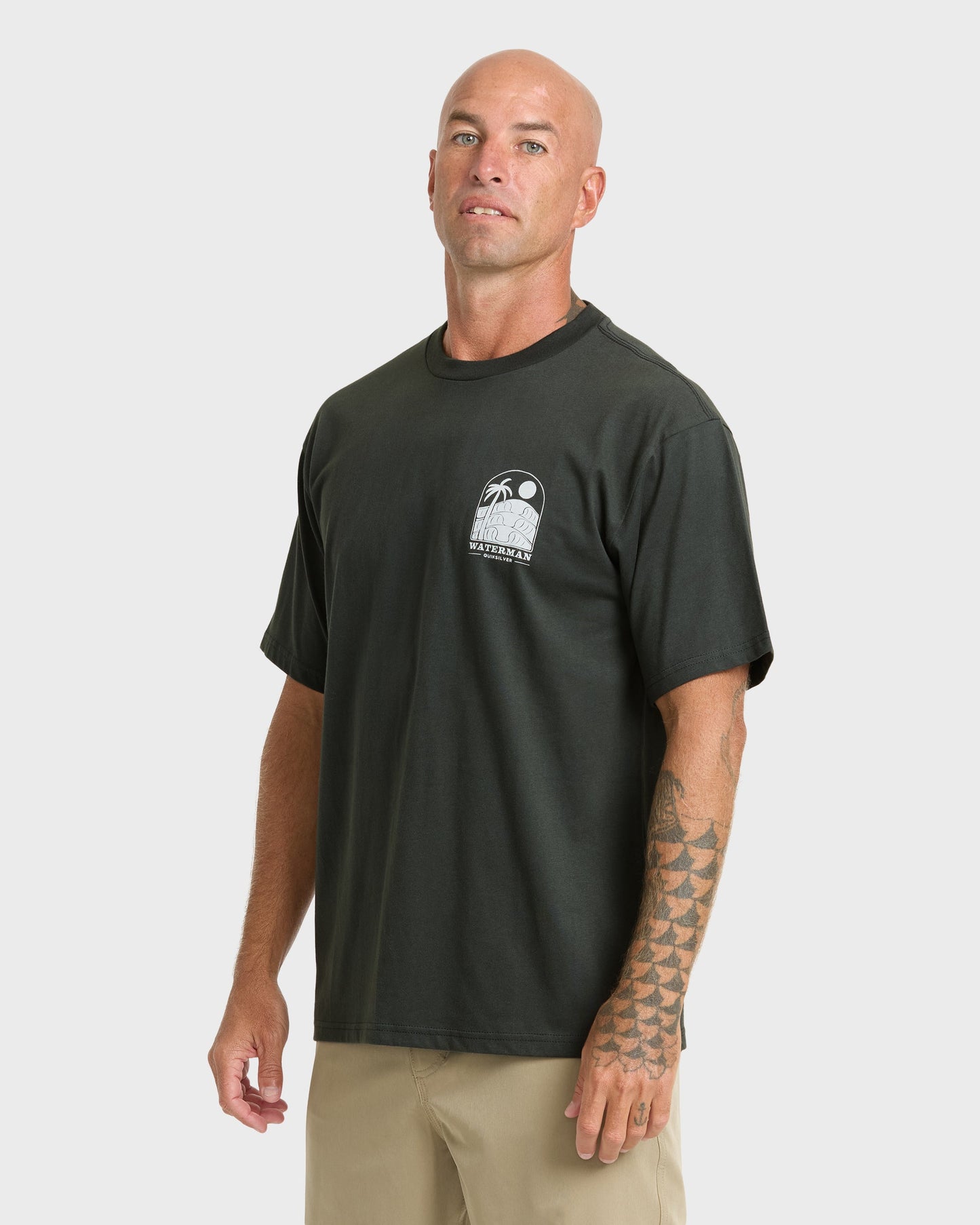 Waterman Out The Back Sueded T-Shirt - Phantom