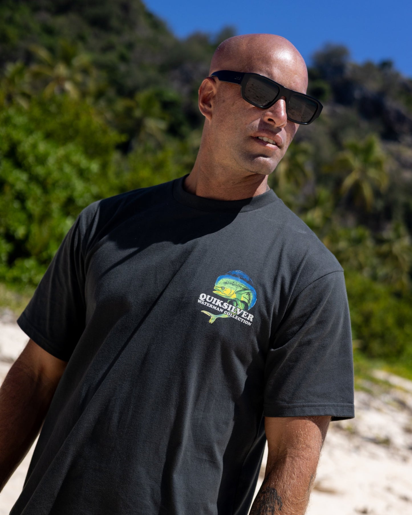 Waterman Big Bull Sueded Short Sleeve T-Shirt - Phantom