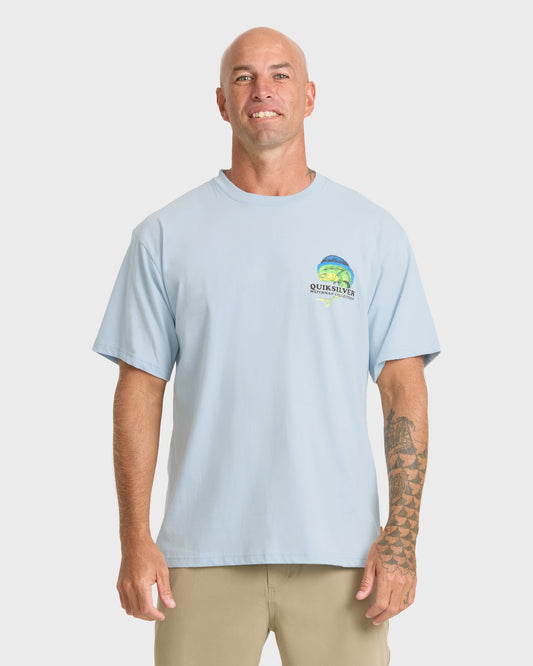 Waterman Big Bull Sueded Short Sleeve T-Shirt - Skyway