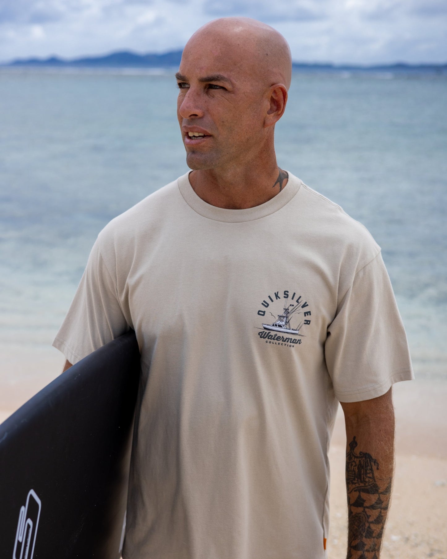Waterman Early Morning Sueded Short Sleeve T-Shirt - Plaza Taupe