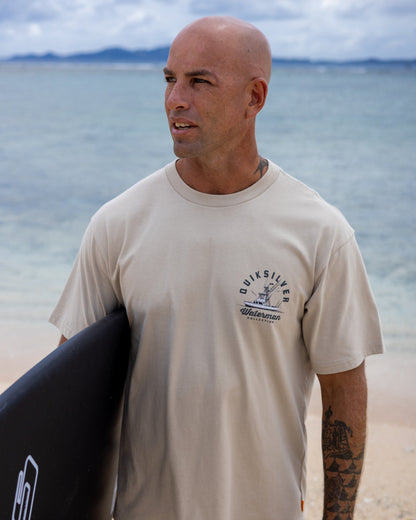 Waterman Early Morning Sueded Short Sleeve T-Shirt - Plaza Taupe