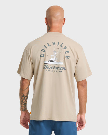 Waterman Early Morning Sueded Short Sleeve T-Shirt - Plaza Taupe