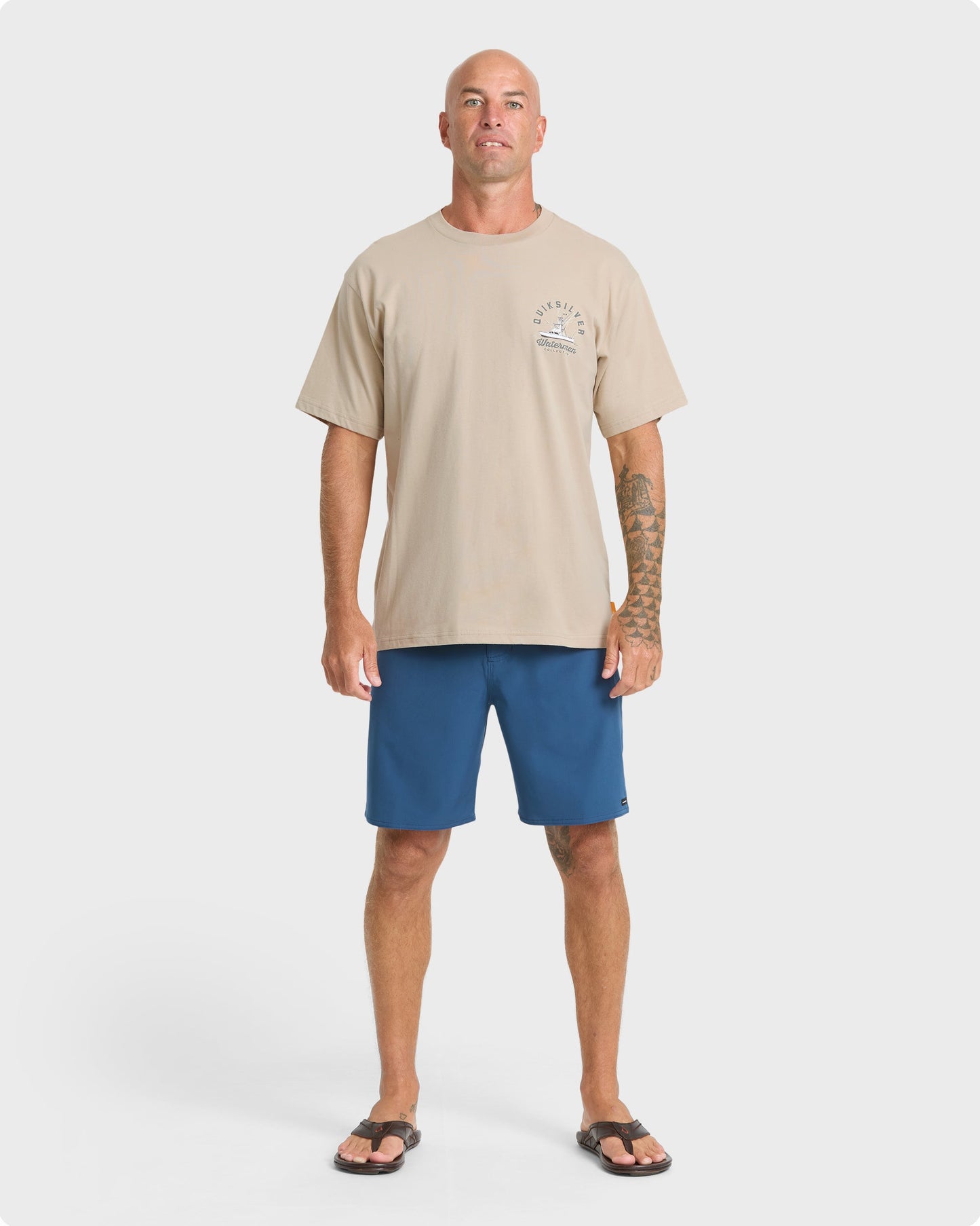 Waterman Early Morning Sueded Short Sleeve T-Shirt - Plaza Taupe