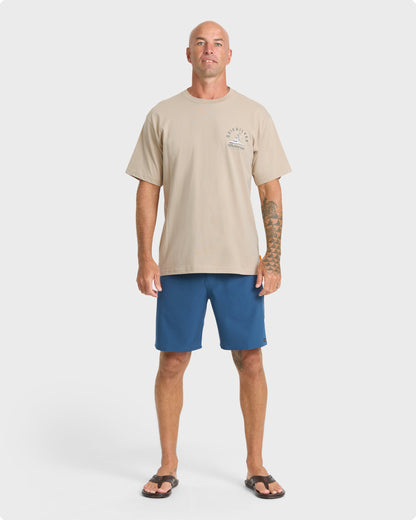 Waterman Early Morning Sueded Short Sleeve T-Shirt - Plaza Taupe