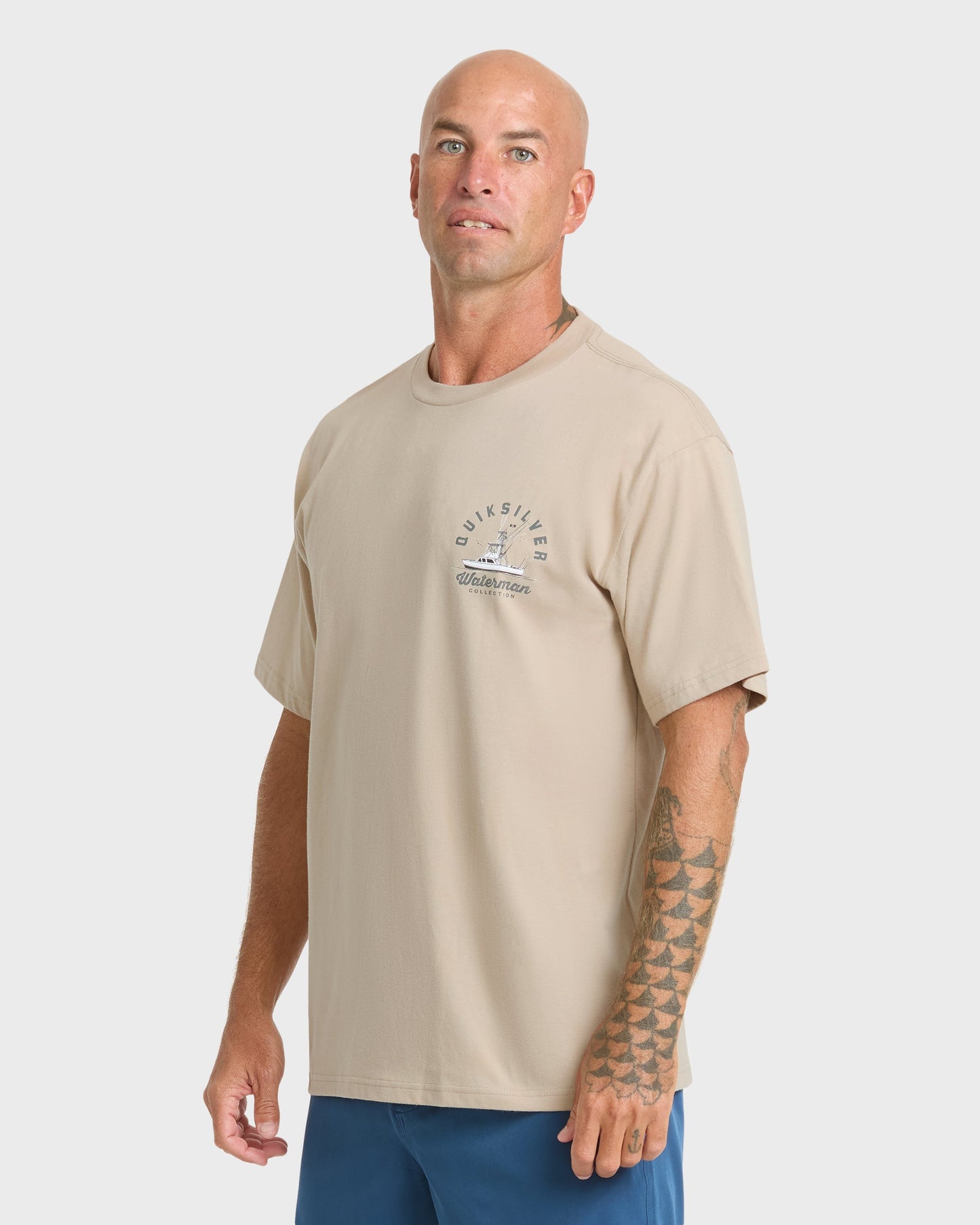 Waterman Early Morning Sueded Short Sleeve T-Shirt - Plaza Taupe