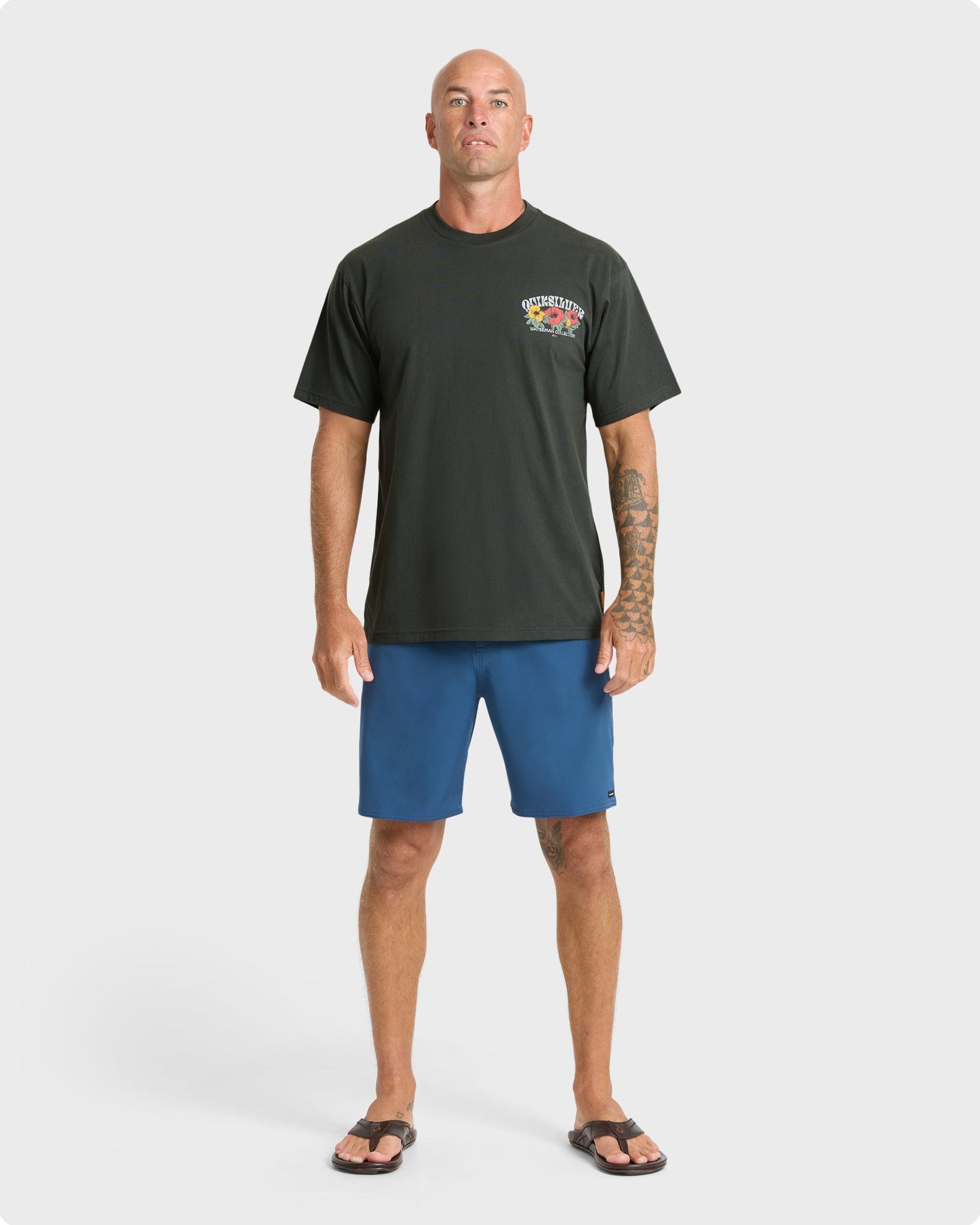 Waterman Las Flores Sueded Short Sleeve T-Shirt - Phantom
