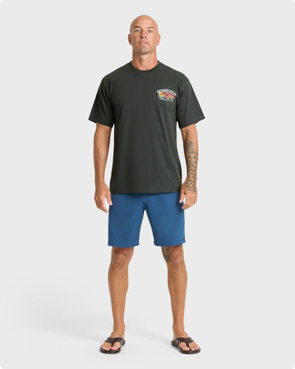 Waterman Las Flores Sueded Short Sleeve T-Shirt - Phantom