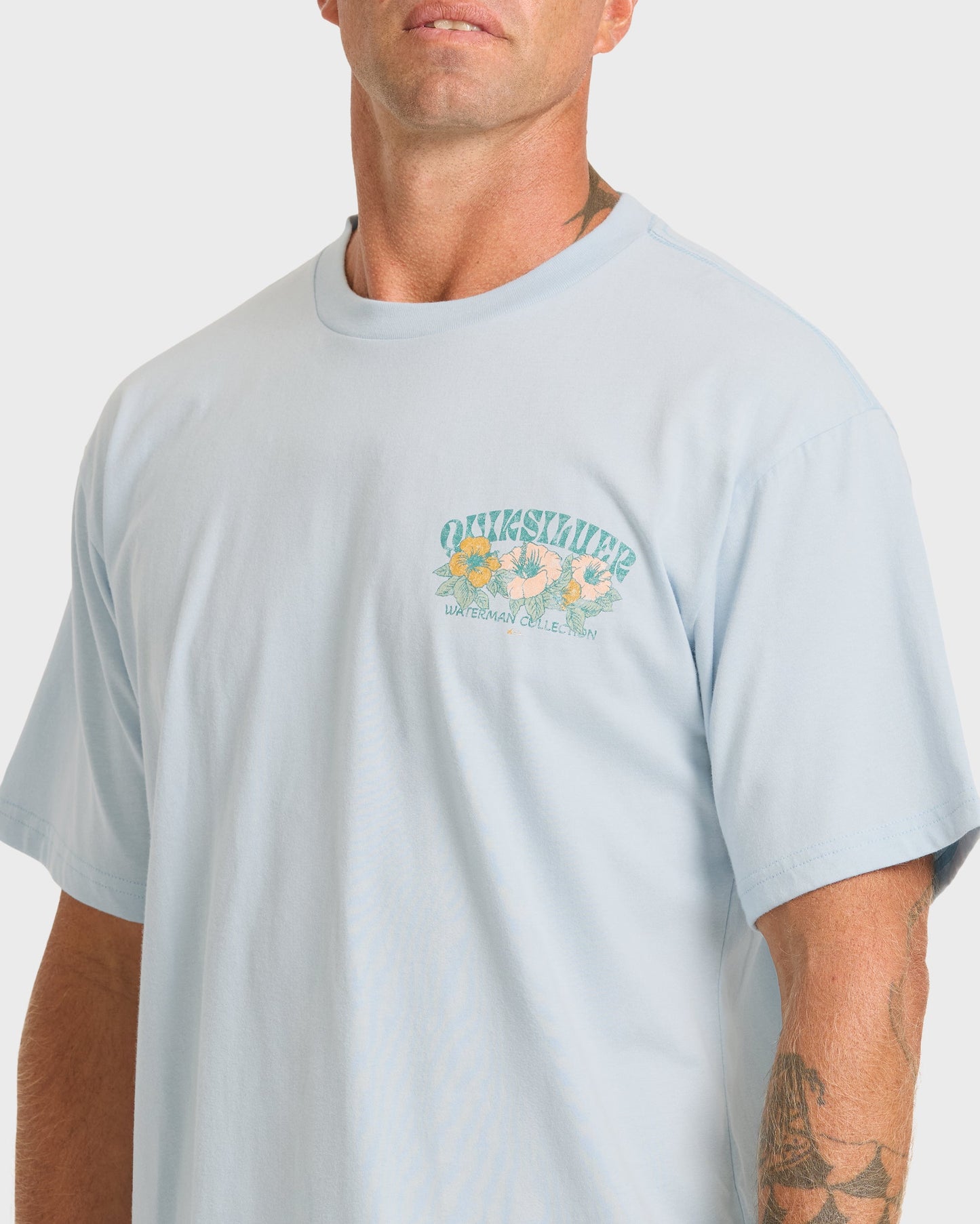 Waterman Las Flores Sueded Short Sleeve T-Shirt - Skyway