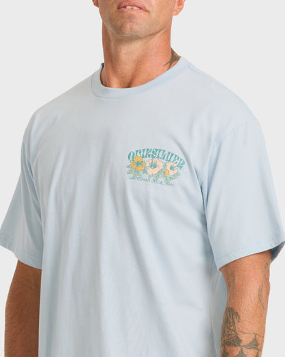 Waterman Las Flores Sueded Short Sleeve T-Shirt - Skyway