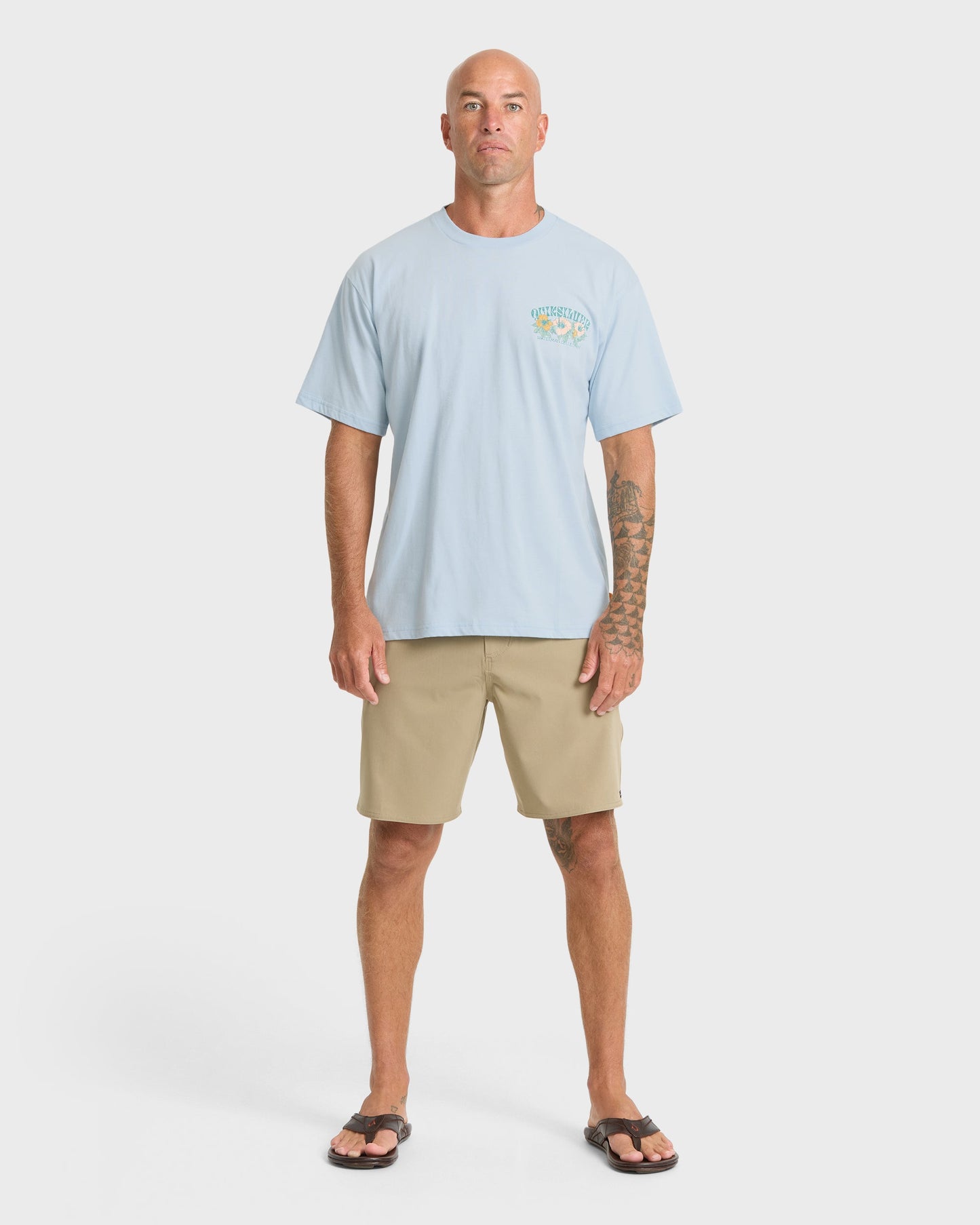 Waterman Las Flores Sueded Short Sleeve T-Shirt - Skyway