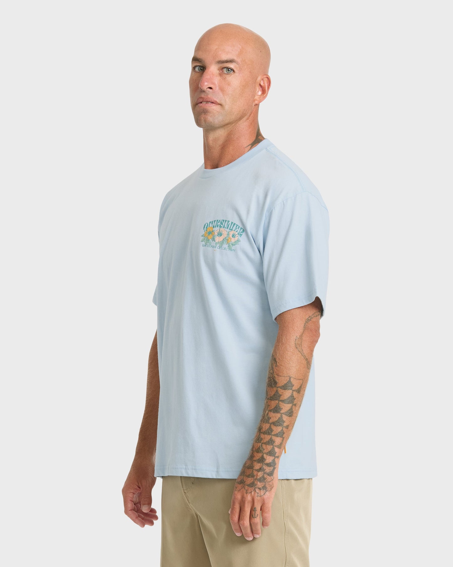 Waterman Las Flores Sueded Short Sleeve T-Shirt - Skyway