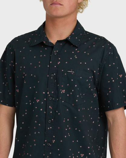 Ditsy Blossom Classic Short Sleeve Shirt - Anthracite