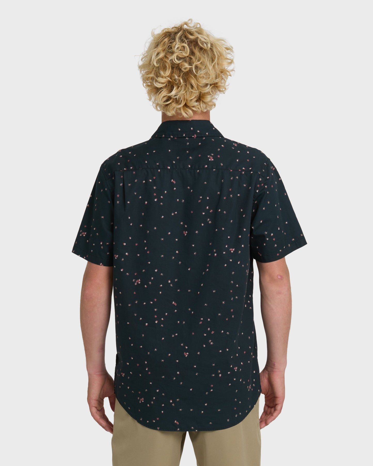 Ditsy Blossom Classic Short Sleeve Shirt - Anthracite