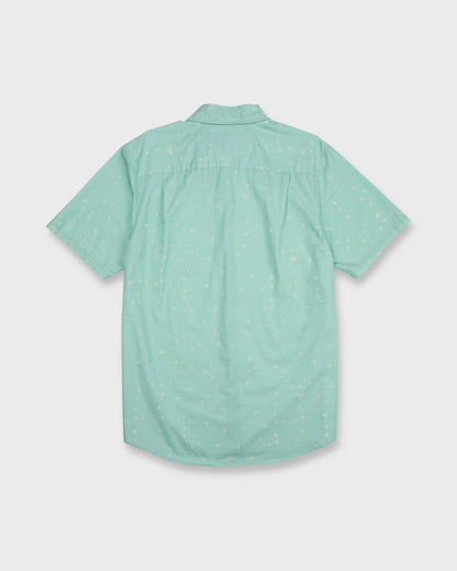 Ditsy Blossom Classic Short Sleeve Shirt - Blue Haze