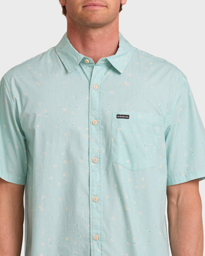 Ditsy Blossom Classic Short Sleeve Shirt - Blue Haze