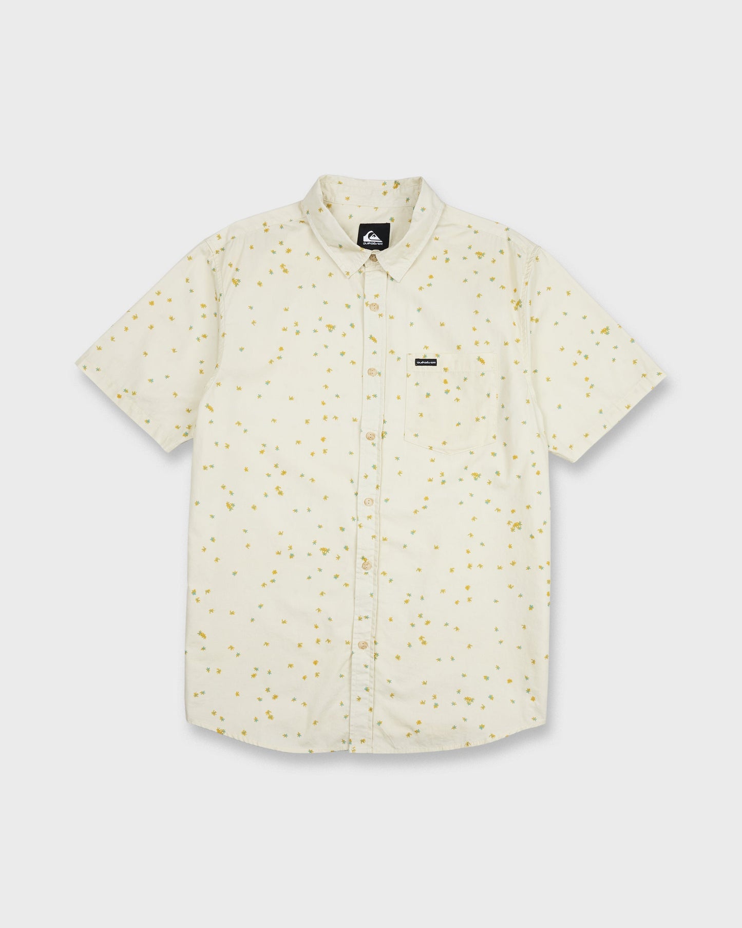 Ditsy Blossom Classic Short Sleeve Shirt - Bone White
