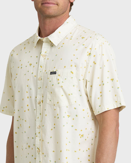 Ditsy Blossom Classic Short Sleeve Shirt - Bone White