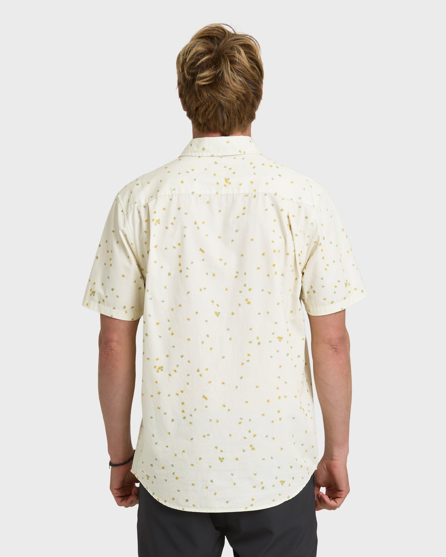 Ditsy Blossom Classic Short Sleeve Shirt - Bone White