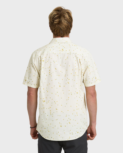 Ditsy Blossom Classic Short Sleeve Shirt - Bone White