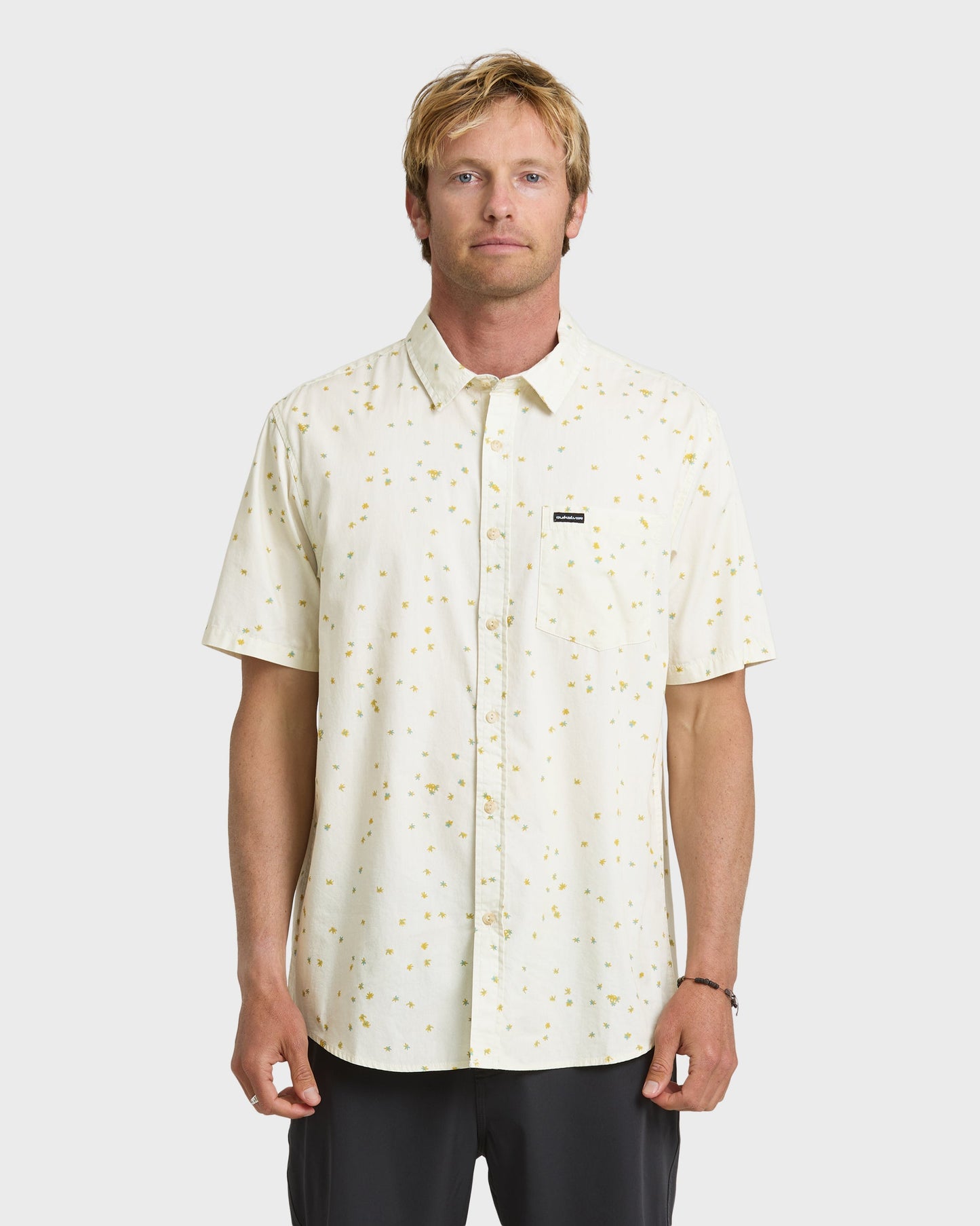 Ditsy Blossom Classic Short Sleeve Shirt - Bone White